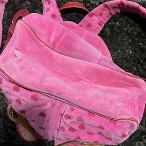 Ultra Rare Vintage Y2K Juicy Couture Pink Velour Backpack EUC Juicy Couture | Bags | Ultra Rare Vintage Y2k Juicy Couture  main image 2